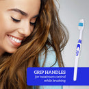 25 Bulk Toothbrushes | Individually Wrapped | Manual Disposable Travel Toothbrush Set for Adults or Kids | Made with a Medium-Soft Large Head | Multi-Color | Travel Toiletry Oral Set Lingito