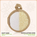 Premium Exfoliating Facial Loofah Scrubbers, Natural Face Exfoliator Pad Cleanser Sponges for Clean and Vibrant Facial Skin (6 Pack) ALMOONI