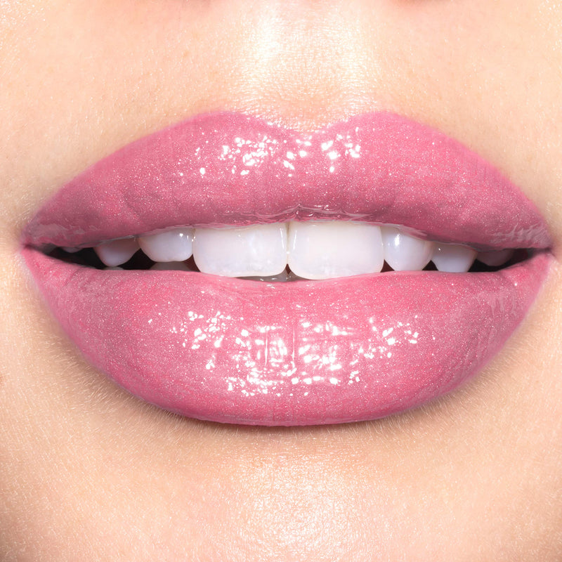 REVLON Super Lustrous Glass Shine Lipstick, Flawless Moisturizing Lip Color with Aloe, Hyaluronic Acid and Rose Quartz, So Sleek Pink (021), 0.15 oz REVLON