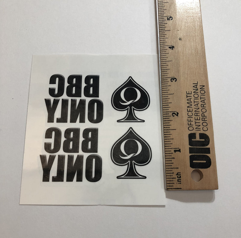 6 Sheet Temporary Tattoo Set QoS, BBC ONLY, I Love BBC 38 Total Tattoos Queen of Spades SpadesCastle