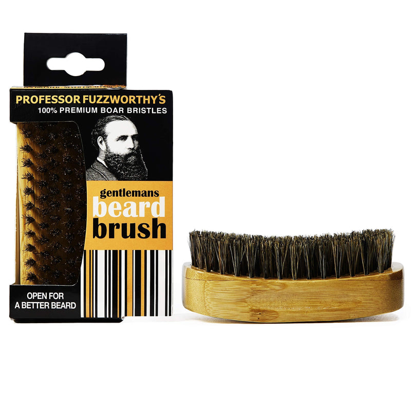 Professor Fuzzworthy Men’s Essential Beard Care Grooming Kit - Beard Shampoo & Boar Bristle Beard Brush - Best Travel Gift Set | 100% Natural & Zero Waste | Organic Ingredients Sulfate & Paraban Free Beauty and the Bees