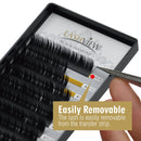 LASHVIEW 0.07 Thickness Silk Individual Lash Extensions Semi-permanent D Curl 12mm Soft Application for Professional Salon Use Pure Korean Silk lashes Volume Faux Mink Eyelash Extensions LASHVIEW