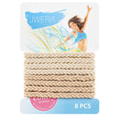 Hair Ties Braided Hair Tie Braided Hair Ties Braided Ponytail Holders Braided Hair Elastics Ponytail Holder Thick Hair Elastics - Blonde Pearl 8 Pcs JWERA
