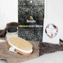 Dry Brushing Body Brush. Medium Soft Dry Brush for Cellulite and Lymphatic. For Beginners. Exfoliating Skin Brush and Free Konjac Sponge, for a Softer, Glowing Skin… Belula Store
