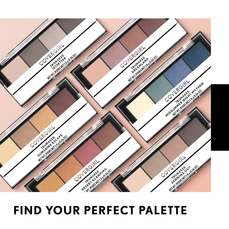 COVERGIRL TruNaked Quad Eyeshadow Palette, Zenning Out, 6 Shades, 0.06 Fl Ounces, Eyeshadow Palette, Eyeshadow, Eyeshadow Makeup, Shimmer Eyeshadow, Fade-Proof Formula, Pigmented Shades COVERGIRL