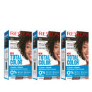 Revlon Total Color Permanent Hair Color, Clean and Vegan, 100% Gray Coverage Hair Dye, 30 Darkest Brown, 10.2 oz (Pack of 3) REVLON