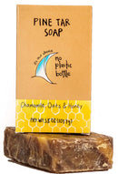 Handmade Pine Tar Soap Bar with Coconut, Oat, Honey & Chamomile – Biodegradable Sustainable & All Natural Body Wash Exfoliating Scrub for Men & Women- Helps Relieve Symptoms of Eczema, Psoriasis, Itch, Pregnancy Rash it's our choice no plastic bottle