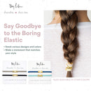 By Lilla Barre Elastic Hair Ties and Bracelets | Set of Two Hair Tie-Bracelets | Hair Accessories for Women | No Crease Hair Ties & Women’s Bracelets | Gold (Black/Starfish) By Lilla
