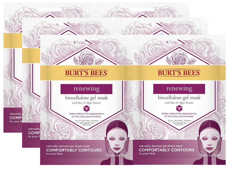 Burt's Bees Renewing Biocellulose Gel Face Mask, Rose Burt's Bees