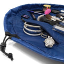 Lay-n-Go Cosmo Drawstring Makeup Organizer Cosmetic & Toiletry Bag for Travel, and Daily Use with a Durable Patented Design, 20 inch, Navy Lay-n-Go