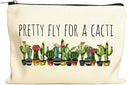 Pretty Fly For A Cacti Makeup Bag, Cactus Gift For Women, Cactus Gift, Succulent Plant Gift, Canvas Bag Moonwake Designs