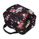Large Hanging Travel Cosmetic Bag For Women - Versatile Toiletry And Cosmetic Makeup Organizer With Many Pockets (Black roses) Bag&Carry