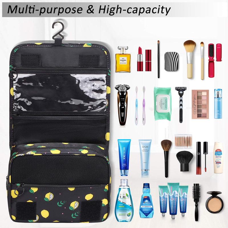 Hanging Toiletry Bag for Men and Women Travel Portable Bathroom Toiletry Storage Bags Waterproof Cosmetics Makeup and Toiletries Organizer Kit with Hook VOCUS
