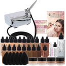 Belloccio Airbrush Cosmetic Makeup System with a MASTER SET of All 17 Foundation Shades plus Blush, Shimmer and Bronzer All in 1/2 oz bottles Infinity Warehouse