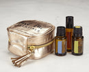 Essential oil carrying case | Rose Gold | Holds 4 standard bottles (15ml) or roller bottles (10ml) | Great for travel or daily use | Eco friendly material YouCare-SelfCare