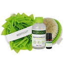 EcoTools Indulgent Bath Kit with Bubble Bath, Dry Body Brush, Loofah Bath Sponge, and Peppermint Essential Oil EcoTools