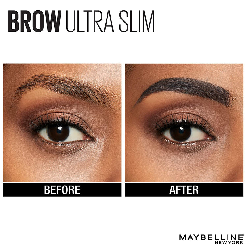 Maybelline Brow Ultra Slim Defining Eyebrow Makeup Mechanical Pencil With 1.55 MM Tip And Blending Spoolie For Precisely Defined Eyebrows, Black, 0.003 oz. Maybelline New York