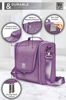 Extra Large Hanging Travel Toiletry Bag for Women and Men, Hygiene Bag, Bathroom and Shower Organizer Kit with Elastic Band Holders for Toiletries, Cosmetics, Makeup, Brushes BOACAY Store