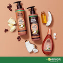 Garnier Haircare Whole Blends Sulfate Free Remedy Coconut Oil and Cocoa Butter Taming Shampoo and Conditioner,Tames and Smooths Very Frizzy Hair,12 fl oz ea, with Mask Sample(Package May Vary)1 Kit Garnier