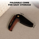 Wahl Beard & Mustache Folding Comb for Men's Grooming - Handcrafted & Hand Cut with Cellulose Acetate - Smooth, Rounded Tapered Teeth - Model 3326 Wahl Clipper