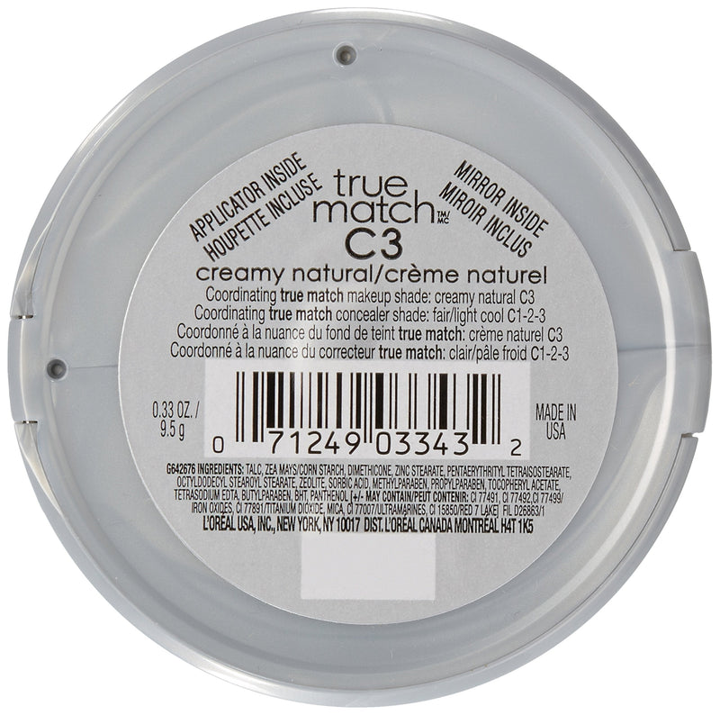 L'Oreal Paris True Match Super-Blendable Powder, Creamy Natural, 0.33 oz. L'Oréal Paris
