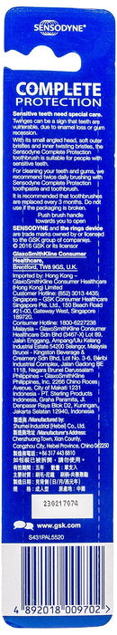 SENSODYNE Complete Protection Soft Toothbrush Specially Design for Sensitive Teeth 1 Pack Sensodyne Store