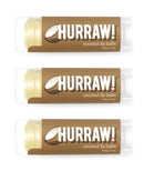 Hurraw! Coconut Lip Balm, 3 Pack: Organic, Certified Vegan, Cruelty and Gluten Free. Non-GMO, 100% Natural Ingredients. Bee, Shea, Soy and Palm Free. Made in USA HURRAW!