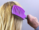 Zabolight Vent Hair Brush Vented Detangling Hair Brush for Thick Long Curly Hair, Curved Fast Blow Drying Brush for Women & Men (Purple) Zabolight