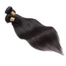 Human Hair Weft Sew In Natural Black Brazilian Hair 3 Bundles Mixed Length Short Long Silky Straight Unprocessed Hair Weave Extensions for Women 12 14 16 Inch