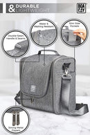 Extra Large Hanging Travel Toiletry Bag for Women and Men, Hygiene Bag, Bathroom and Shower Organizer Kit with Elastic Band Holders for Toiletries, Cosmetics, Makeup, Brushes BOACAY
