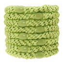 L. Erickson Grab & Go Ponytail Holders, Lime, Set of Eight - Exceptionally Secure with Gentle Hold L. Erickson