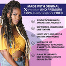 Pre-Stretched Braiding Hair Extensions – 24 Inch 6 Bundles Total – Xpression 100% Kanekalon Hair Extensions – TZ Braid Hair Extensions – Pre-Cut and Pre-Combed Synthetic Hair – Natural Look (NPURPLE) Supreme Hair