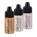 Belloccio's Professional Flawless Airbrush Makeup Shimmer Shade Set (Trio Set) in 1/4 oz. Bottles (NEW FORMULA) Infinity Warehouse