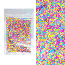 Chunky Circle - Rainbow Matte - Cosmetic Grade Chunky Glitter - Multi-Size Circle Shape - Festival Rave Makeup Face Body Nails Resin Arts & Crafts - Solvent Resistant Electric Bliss Beauty