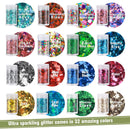 Teenitor Glitter, Chunky Glitter Mixed, Nail Glitter with Stars, Cosmetic Face Body Eye Hair Glitter, 32pcs Teenitor