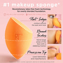Real Techniques Beauty Makeup Blender Miracle Complexion and Makeup Power Sponge Set, For CC Cream Foundation, Orange & Pink, For Makeup Blending & Application, 2 Count Real Techniques