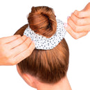 Kitsch Microfiber Spa Headband for Washing Face, Microfiber Hair Towel for Drying Wet Hair, and Microfiber Scrunchies for Frizz Free, Heatless Hair Drying, Cleanse Bundle (Micro Dot) Kitsch