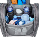 Hanging Travel Toiletry Bag Cosmetic Make up Organizer for Women and Men (Medium, Grey) Narwey