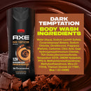 AXE Body Wash 12h Refreshing Scent Dark Temptation Dark Chocolate Men's Body Wash with 100 percent Plant-Based Moisturizers 16 oz AXE Store