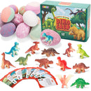Bath Bombs for Kids with Dinosaur Toys, 12 Pack Bubble Bath Bombs with Surprise Toy Inside, Natural Essential Oil SPA Bath Fizzies Set, Kids Safe Birthday Gift Set for Boys and Girls JOYIN Store