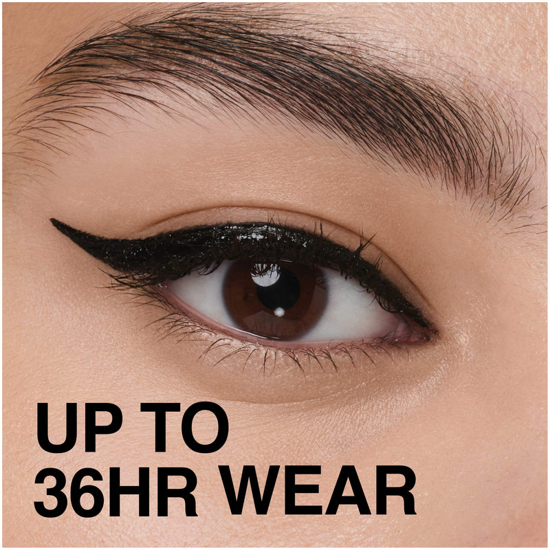 Maybelline New York Tattoo Studio Liquid Ink Eyeliner Makeup, up to 36HR Wear, Sweat Resistant, Smudge Resistant, Ink Black, 0.08 Fl.Oz Maybelline New York
