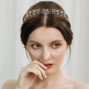 BABEYOND Bridal Headpiece Rhinestone Wedding Headband Pearl Vintage Wedding Hair Bands for Brides with Lace Ribbon (White Beads) BABEYOND
