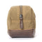 emissary Men's Toiletry Bag Leather and Canvas Travel Toiletry Bag Dopp Kit for Men Shaving Bag for Travel Accessories (Brown) emissary