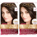 L'Oreal Paris Excellence Creme Permanent Hair Color, 4 Dark Brown, 100% Gray Coverage Hair Dye, Pack of 2 L'Oreal Paris Store