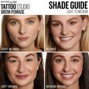 Maybelline TattooStudio Brow Pomade Long Lasting, Buildable, Eyebrow Makeup, Medium Brown, 1 Count Maybelline New York