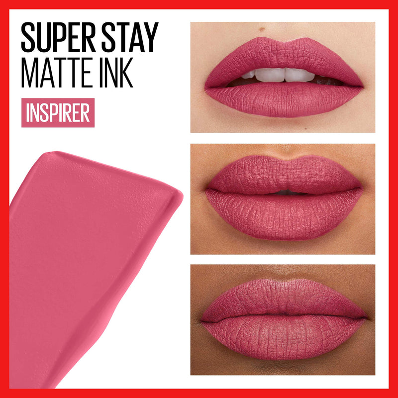 Maybelline New York SuperStay Matte Ink Liquid Lipstick, City Edition, Inspirer, 0.17 Ounce Maybelline New York