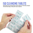 Retainer and Denture Cleaner 150 Tablets, 5 Month Supply Cleaning Tablets Denture Cleaners Remove Bad Odors, Plaque, Stains From Night Guards, Mouth Guards, Dental Appliance Lingito