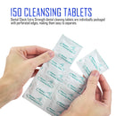 Retainer and Denture Cleaner 150 Tablets, 5 Month Supply Cleaning Tablets Denture Cleaners Remove Bad Odors, Plaque, Stains From Night Guards, Mouth Guards, Dental Appliance Lingito