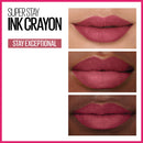 Maybelline SuperStay Ink Crayon Lipstick, Matte Longwear Lipstick Makeup, Stay Exceptional Maybelline New York