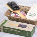Boar Bristle Hair Brush Men Detangling Hair Brushes for Women Mens Paddle Brush Bamboo Wooden Bore Natural Hairbrush for Shine Soft Fine Hair Reduce Frizz Dry Improve Hair Texture Sonvera